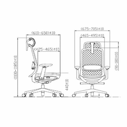 Кресло д/руководителя SitZone CH-531A-BS ткань, белый, крестов. пластик, корпус белый, регулир. подголов., регулир. подлокотн.