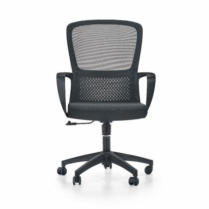 Кресло д/персонала SitZone U-069B сетка/ткань, черный, крестов. пластик, 2 шт/упак