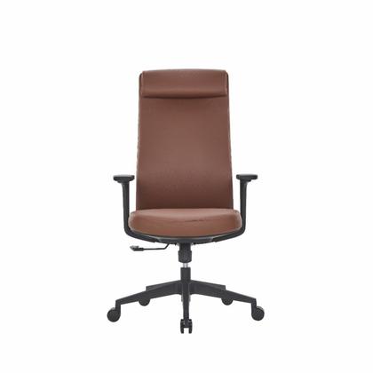 Кресло д/руководителя SitZone CH-366A нат. кожа, черный, крестов. пластик, регулир. подголов., регулир. подлокотн.