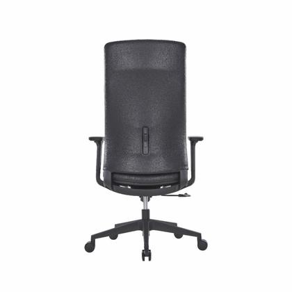 Кресло д/руководителя SitZone CH-366A нат. кожа, черный, крестов. пластик, регулир. подголов., регулир. подлокотн.
