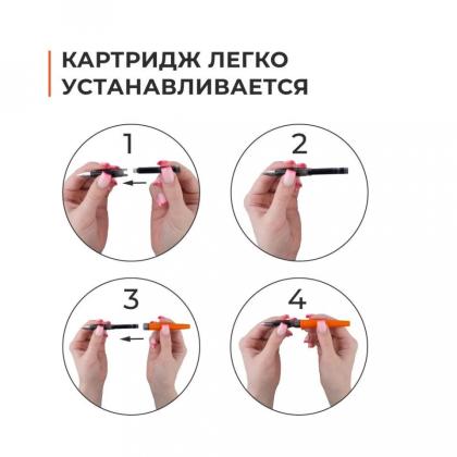 Картридж для перьевой ручки "Малевичъ" набор 15 шт, синий
