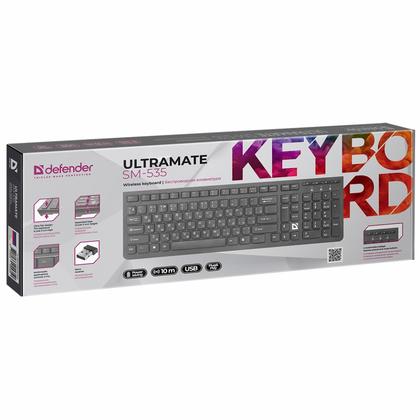 комп. клавиатура Defender UltraMate SM-535 RU (беспродводная, черная)