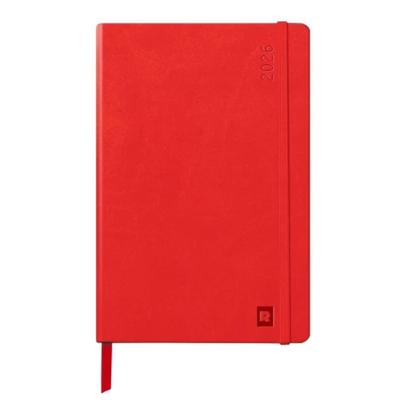 Еженедельник датир. А5 148*210 мм 80 л., клетка "Rhodia" тверд. переплет, кожзам., красный 2026