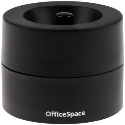 Подставка д/скрепок "OfficeSpace" магн. кругл., черный
