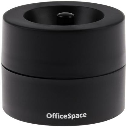 Подставка д/скрепок "OfficeSpace" магн. кругл., черный