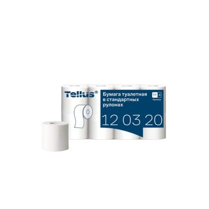 Бумага туалетная  Tellus Премиум TP4, 8 рул, 23м, 2-сл.