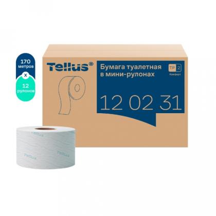Бумага туалетная  Tellus Комфорт TP2 в мини-рулонах 170м, 2-сл.