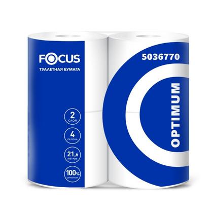Бумага туалетная  Focus Optimum 21,6м, 2 слоя, 4 рул, 100% целлюлоза