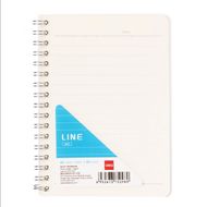 Блокнот А5 148*210 мм, 60 л., лин. "Deli EN506", спираль сбоку, обл. пласт. прозр.