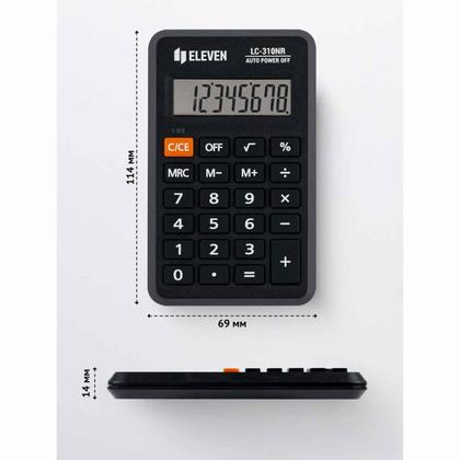 Кальк. карм. 8р. LC-310NR Eleven черный 114*69*14 мм