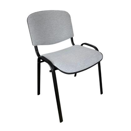 Стул д/посетителей NOWY STYL ИЗО BL KNISA LIGHT GREY ткань, св.-серый