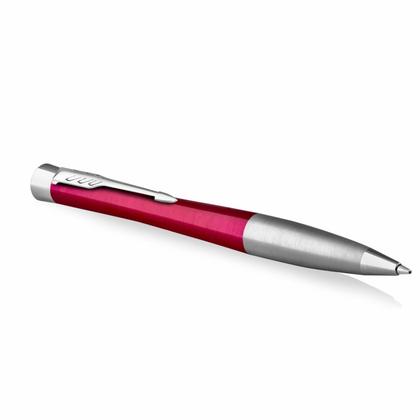 Ручка шарик/автомат "Urban Core K314 Vibrant Magenta CT" 1 мм, метал., подарочн. упак., пурпурный/серебристый, стерж. синий