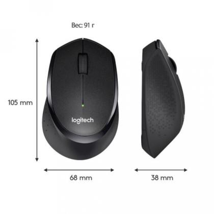 комп. мышь M330 Silent Plus (беспровод.оптич., USB), черный Logitech
