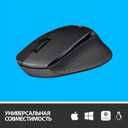 комп. мышь M330 Silent Plus (беспровод.оптич., USB), черный Logitech