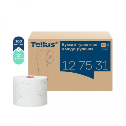 Бумага туалетная  Tellus Комфорт TP6 в миди-рулонах 100м, 2-сл.