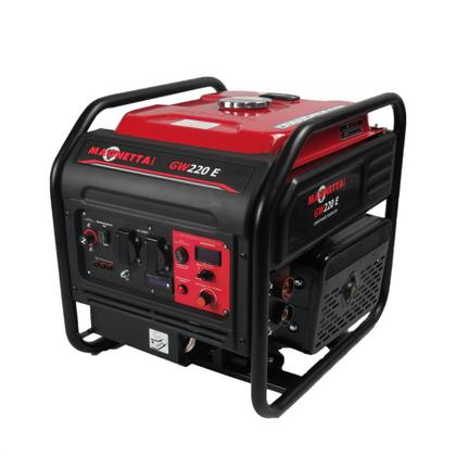 Генератор сварочный инверторный бензиновый Magnetta GW220E 5 кВт, 220 В, 20-210 А, объём бака 15 л