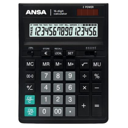 Кальк. наст. 16р. AN664S Ansa черный 206*157*32 мм