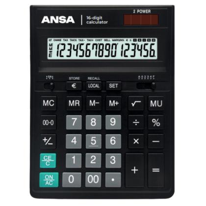 Кальк. наст. 16р. AN664S Ansa черный 206*157*32 мм