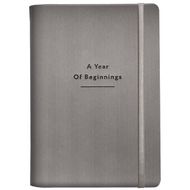 Ежедневник датир. А5 140*200 мм, 352 стр., тонир. "Intent" мягк. обл. кожзам., на резинке, серый 2026