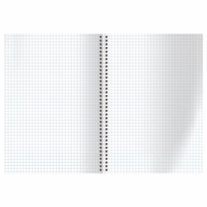 Тетрадь А4 80 л., клет. "Minimal" спираль сбоку, обл. карт., ассорти