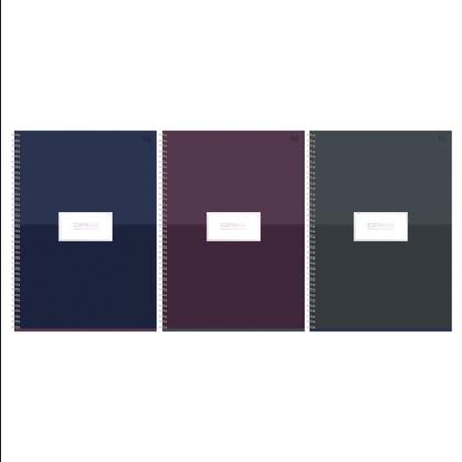 Тетрадь А4 80 л., клет. "Minimal" спираль сбоку, обл. карт., ассорти