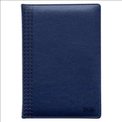 Ежедневник датир. А5 140*200 мм, 352 стр., лин. "Lozanna" тверд. обл. кожзам., синий 2026