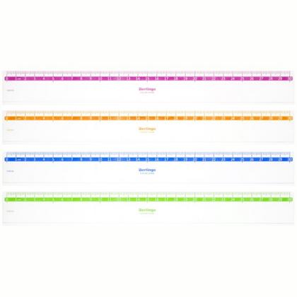 Линейка 30 см "Color" пласт., прозрачный, ассорти, европодвес