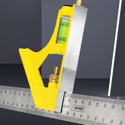 Линейка строительная с угольником и уровнем Deli YS DL7300 300мм