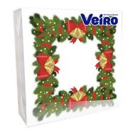 Салфетки бумажные Veiro 33*33см с рисунком Омела, 20шт