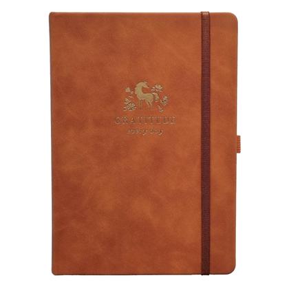 Ежедневник датир. А5 140*200 мм, 352 стр., тонир. "Grace" тверд. обл. кожзам., на резинке, св.-коричневый 2026