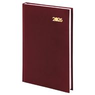 Ежедневник датир. А5 145*215 мм, 320 стр., лин. "STAFF" тверд. обл. карт, бордовый 2026