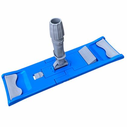 Держатель для мопов с зажимами, 40см, цв.серый/синий