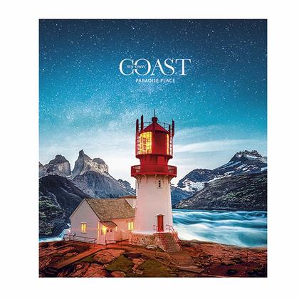 Тетрадь А5 96 л., клет. "Goast" скоба сбоку, обл. карт., Уф-лак, ассорти