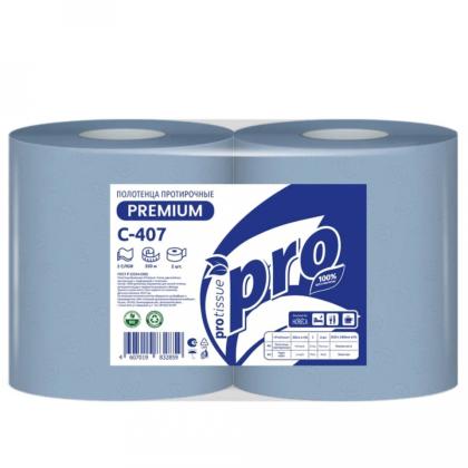 Протирочные полотенца  PROtissue, 350м, 2 слоя, синий