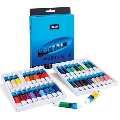 Краски акриловые "Himi", набор 36 цв., 12 мл, тубы