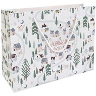 Пакет бумажный подарочный 36*26*12 см "Village" белый