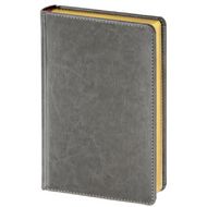 Ежедневник датир. А5 146*206 мм, 336 стр., лин. "Sidney Nebraska" тверд. обл. кожзам., серый, срез золотистый 2026