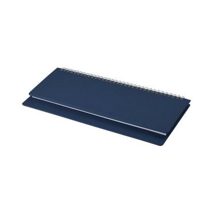 Еженедельник датир., наст. 305*130 мм, 128 стр., лин. "Velvet" тверд. обл. кожзам., на пружине, т.-синий 2026