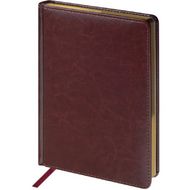 Ежедневник датир. А5 146*206 мм, 336 стр., лин. "Sidney Nebraska" тверд. обл. кожзам., коричневый, срез золотистый 2026