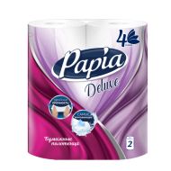 Полотенца бумажные  Papia Deluxe в рулонах, 13,2м, 4 слоя, 2 рул, 100% целлюлоза