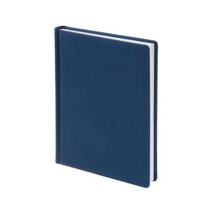 Ежедневник датир. A5 146*206 мм, 336 стр., лин. "Velvet" тверд. обл. кожзам., синий 2026