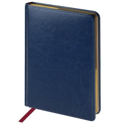 Ежедневник датир. А5 146*206 мм, 336 стр., лин. "Sidney Nebraska" тверд. обл. кожзам., синий, срез золотистый 2026