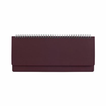 Еженедельник датир., наст. 305*130 мм, 128 стр., лин. "Velvet" тверд. обл. кожзам., на пружине, красный 2026