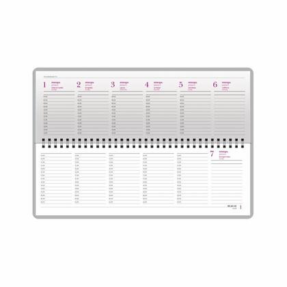 Еженедельник датир., наст. 305*130 мм, 128 стр., лин. "Velvet" тверд. обл. кожзам., на пружине, красный 2026