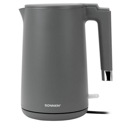 Электрочайник Sonnen KT-8719G нерж.сталь/пластик, серый