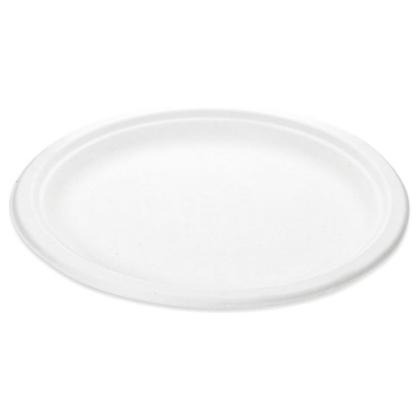 Тарелка 180мм из сахарного тростника одноразовая 50шт/упак, белая