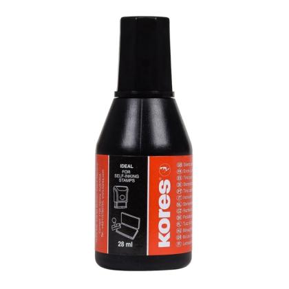 Краска штемпельная 28 мл "Kores" черный