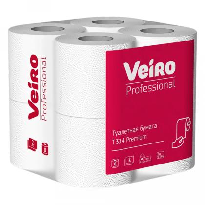 Бумага туалетная  Veiro Professional Premium в рулонах, 8 рул, 20м, 2 слоя