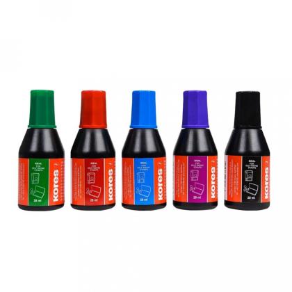 Краска штемпельная 28 мл "Kores" синий