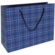 Пакет бумажный подарочный 36*26*12 см "Gentleman" синий